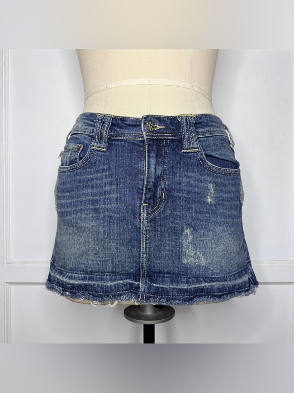 Denim mini skirt